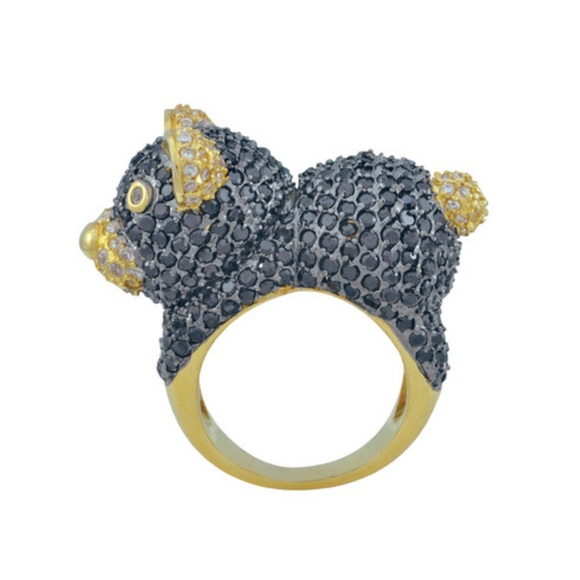 NOir NYC Black and Gold Bear Ring size 7 - Picture 2 of 7